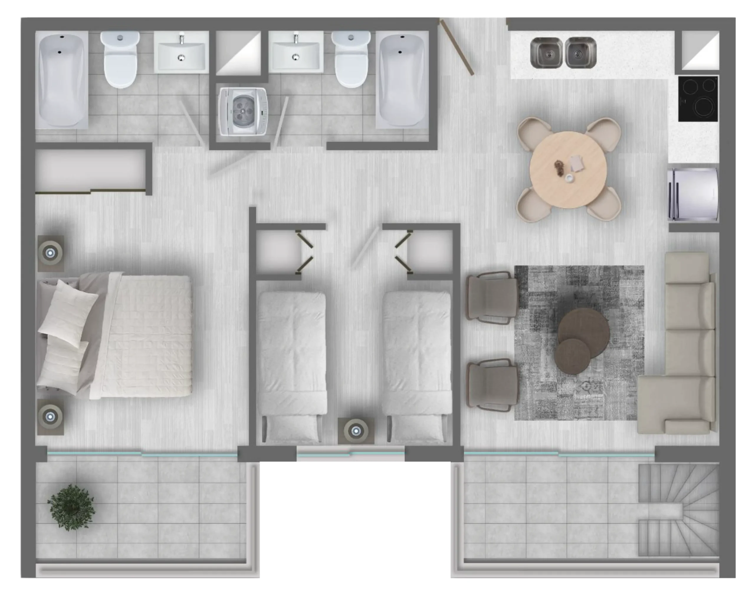 DEPTO TIPO B1 (Piso 8)